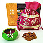 Healthy Almonds, Kaju Katli & Diya Gift Set