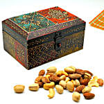 Wooden Hand Embossed Box Of Mixed Nuts