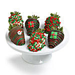 Christmas Chocolate Covered Strawberries 6 pieces