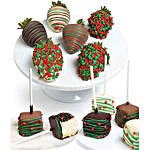 Christmas Chocolate Covered Strawberries And Cheesecake Pops