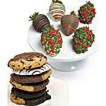 Christmas Chocolate Covered Strawberries And Cookies