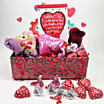 Valentines Gift Box With Chocolates And Rose