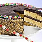 Golden Fudge Celebration Cake With Rakhi
