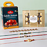 Rakhis With Sweets And Chocolates