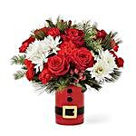 Jolly Red N White Flower Bouquet