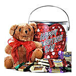Chocolate Bucket With Teddy Bear