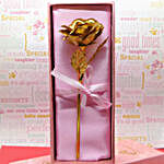 Gold Foil Rose With A Message