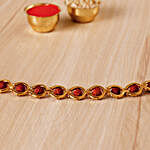 Divine Golden Red Rudraksh Bracelet