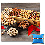 Dryfruit And Nut Crate With Pearl Rakhi