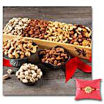 Dryfruit And Nut Crate With Rakhi