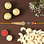 Sneh Beaded Rakhi With Cashews & Ferrero Rocher