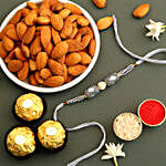 Sneh Shimmer Rakhi With Almonds & Ferrero Rocher