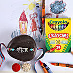 Sneh Veera Designer Rakhi & Crayola Set