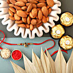 Ganesha Blessings Designer Rakhi With Almonds & Ferrero Rocher