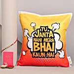 Sneh Tranquil Pearl Rakhi Set & Customised Cushion