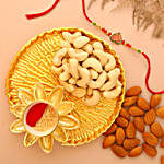 Sneh Om Leaf Rakhi With Almonds & Cashews