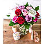 One Dozen Assorted Sweetheart Roses