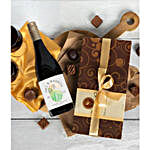 Red Wine and Gourmet Chocolates Gift Box