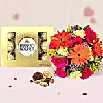 The flowers combination with Ferrero